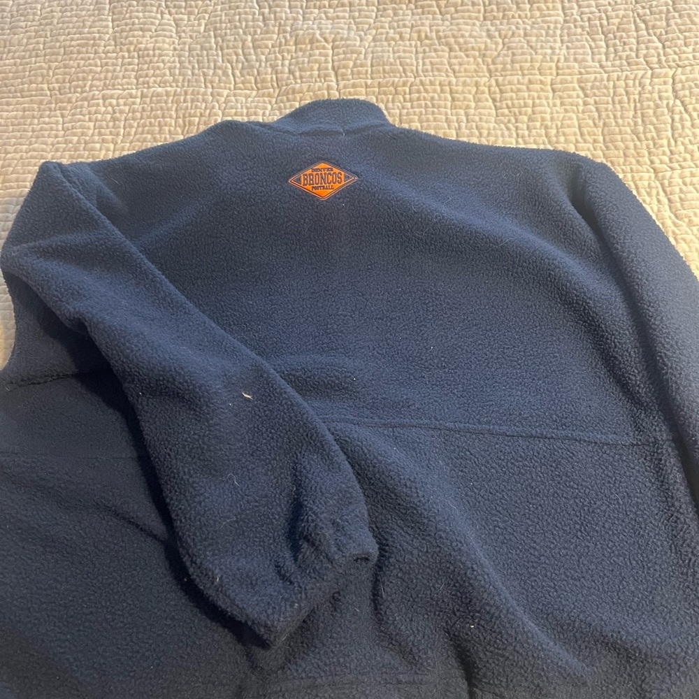 NFL Broncos Blue and Orange Quarter Zip - Picture 5 of 6